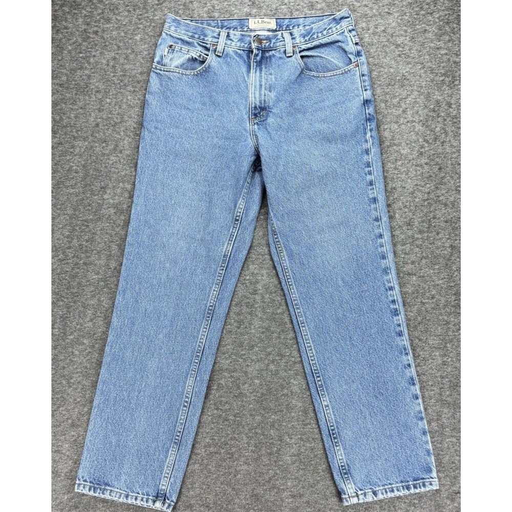 L.L.Bean Classic Fit Jeans Mens 32x29 Blue Denim 100% Cotton Straight Leg